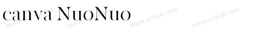 canva NuoNuo字体转换